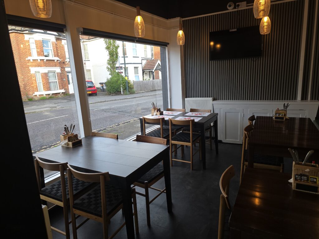 Front dining area inside NIKITA BAR & Kitchen